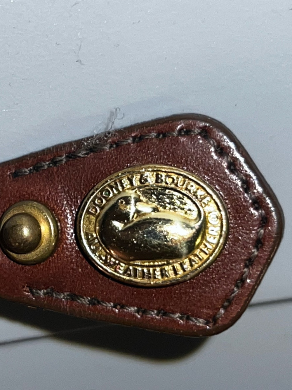 VINTAGE Dooney & Bourke Pebbled Leather Cosmetic Bag - Dark Brown - Picture 3 of 6